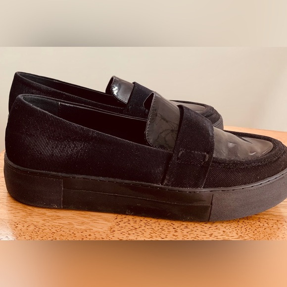 Nine West Black Metallic Platform Loafers - Picture 5 of 8